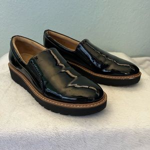 Naturalizer Womens Comfort Shoes Slip On Loafers 6 Black Patent